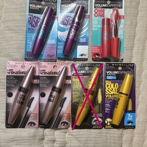 Mabelline Mascara - Volum'Express / Colosssal / Lash Sensational Lot of 7 NEW!